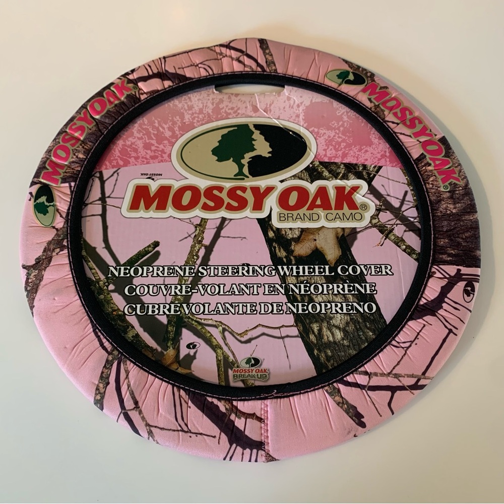 MOSSY OAK brand camo PINK camouflage car steering wheel cover neoprene NEW